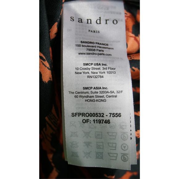 Sandro Lunas Abstract Leopard Print Silk Mini Dress Sz 38 US 6 Women's - Picture 8 of 12